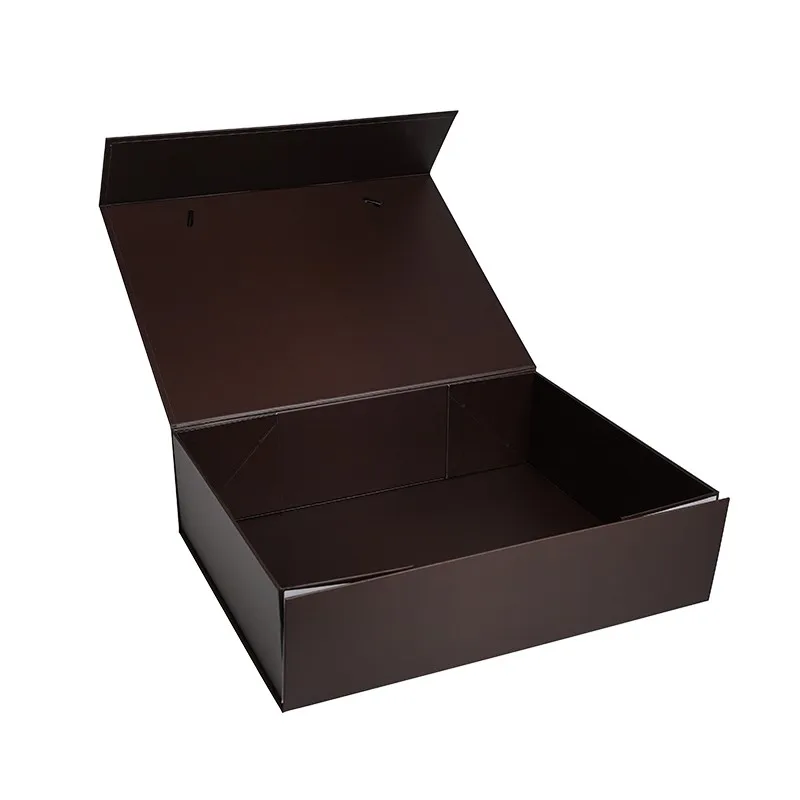 Custom Magnetic Folding Box with Ribbon Handle for Apparel Brand Packaging Gift Box