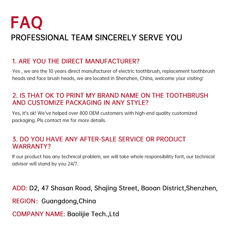 Nylon 610/612 Bristle Toothbrush Heads for Home Use with 100Packs MOQ - Compatible with Rotary Electric Toothbrush