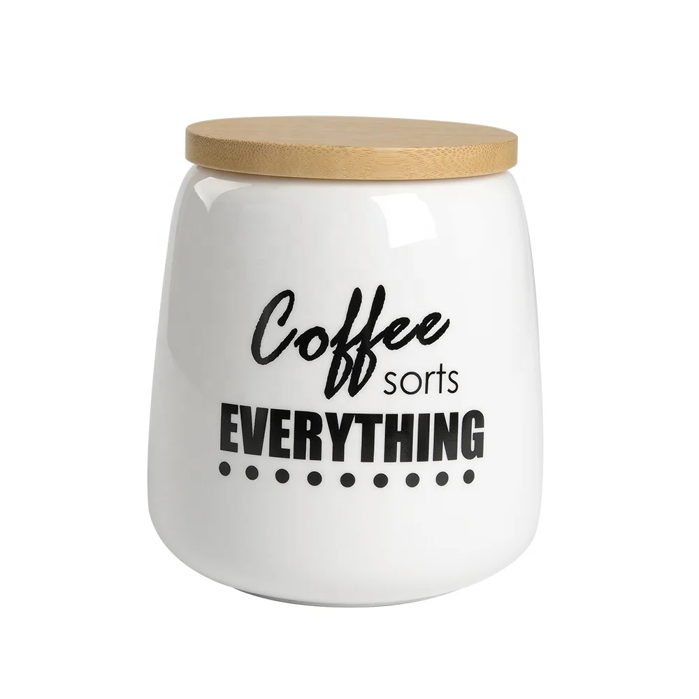 China Wholesale Kitchen Tea Coffee Sugar Ceramic Storage Jar Set with Spice  Set Canister Sets