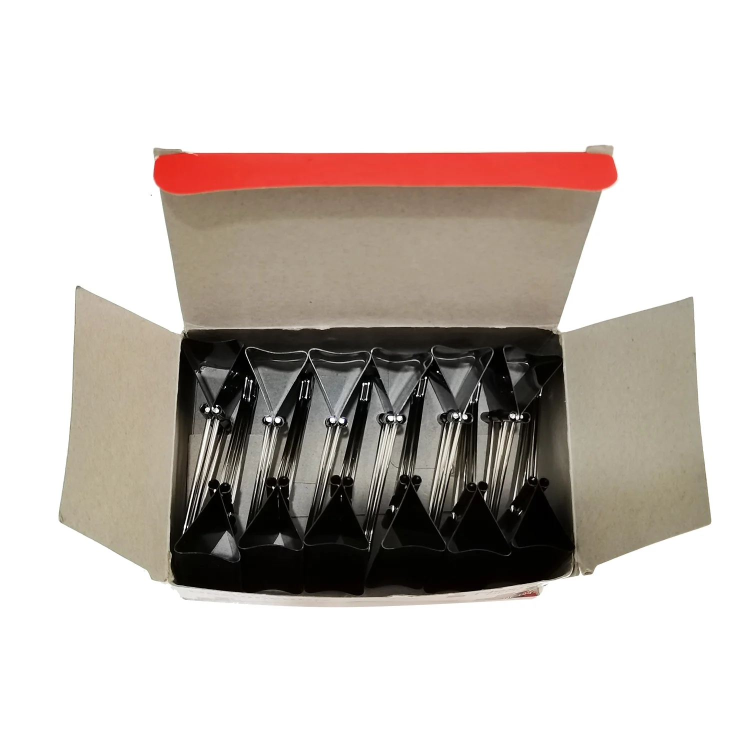 Горячая распродажа высококачественный стандартный черный офисный школьный Настольный никелированный стальной файл металлические связующие записки зажимы для бумаги