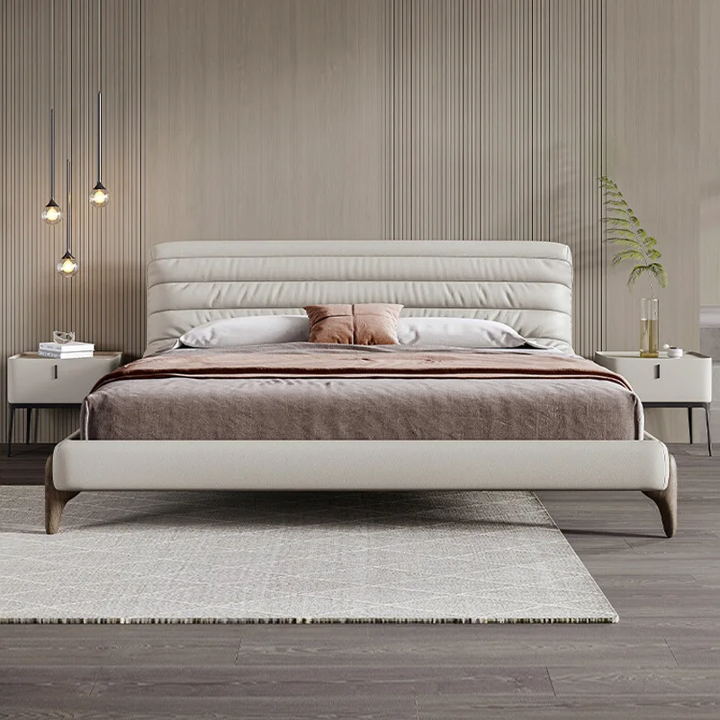 Oem Promotion Italian Design Leather Bed Luxury Bedroom Furniture ...