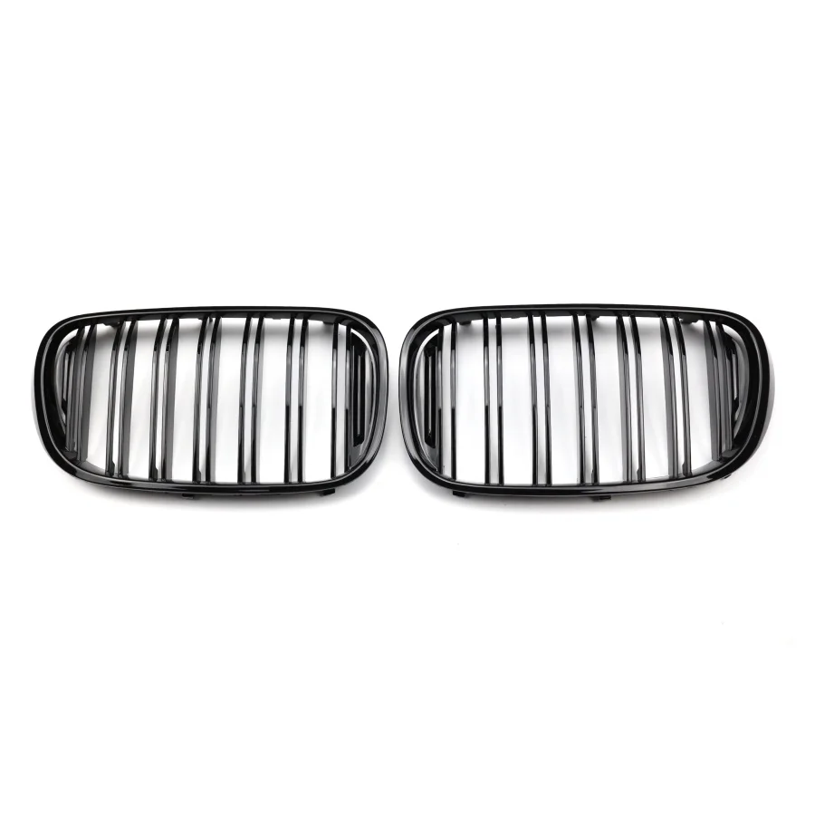 TIYPEOR Car ABS Front Kidney Grille Gloss Black for 2020-2022 BMW G11 7 Series Sedan