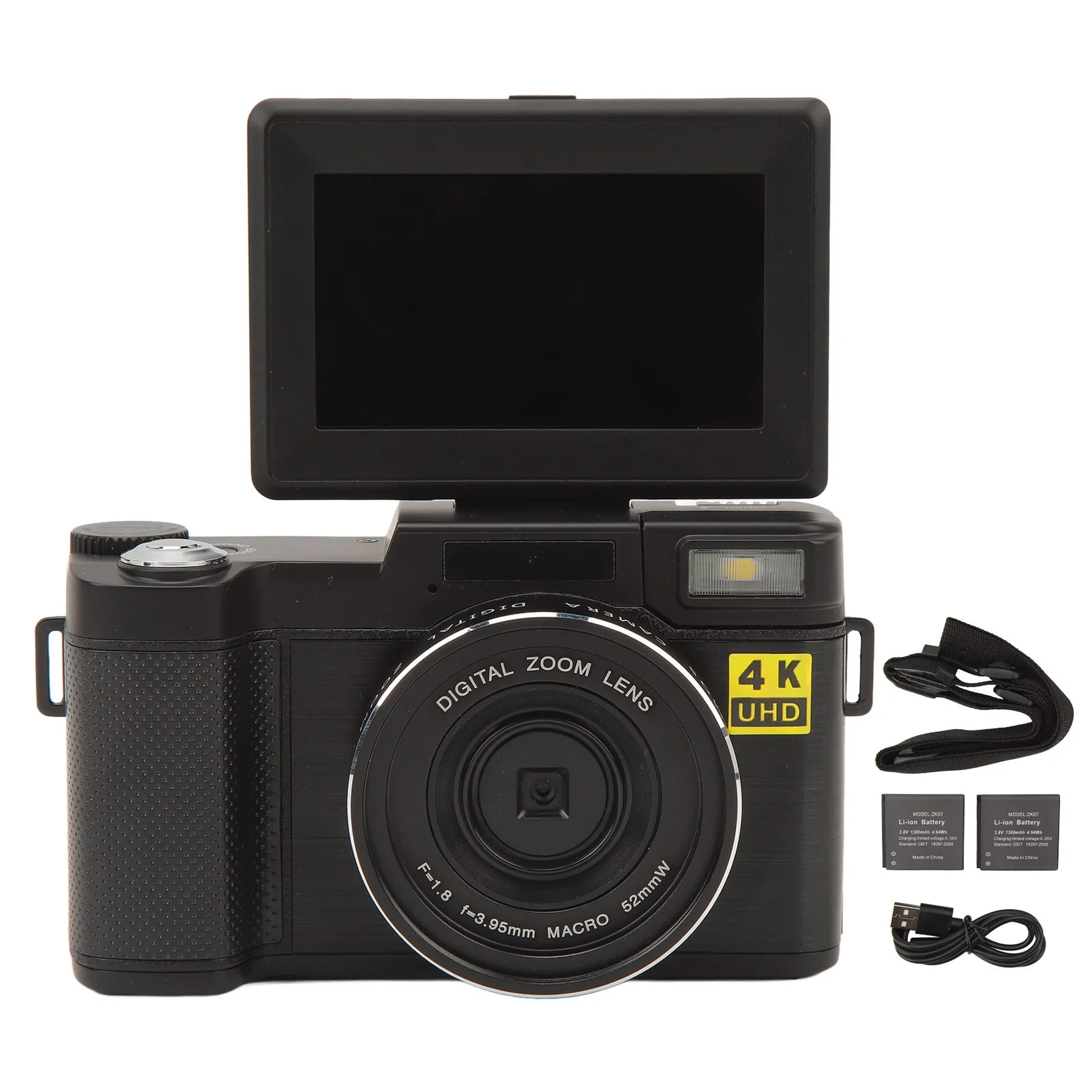 4K Digital Cameras with Wide Angle Lens R2S Camcorders