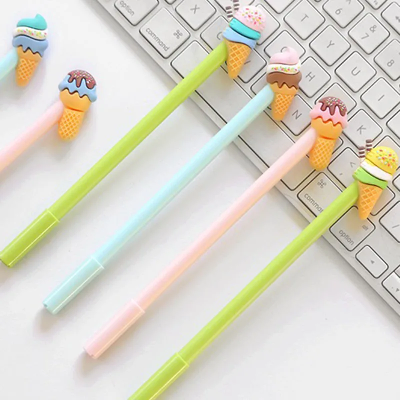 Cute Summer Student Cartoon Ice Cream Gel Pens Promotional Ballpoint ...