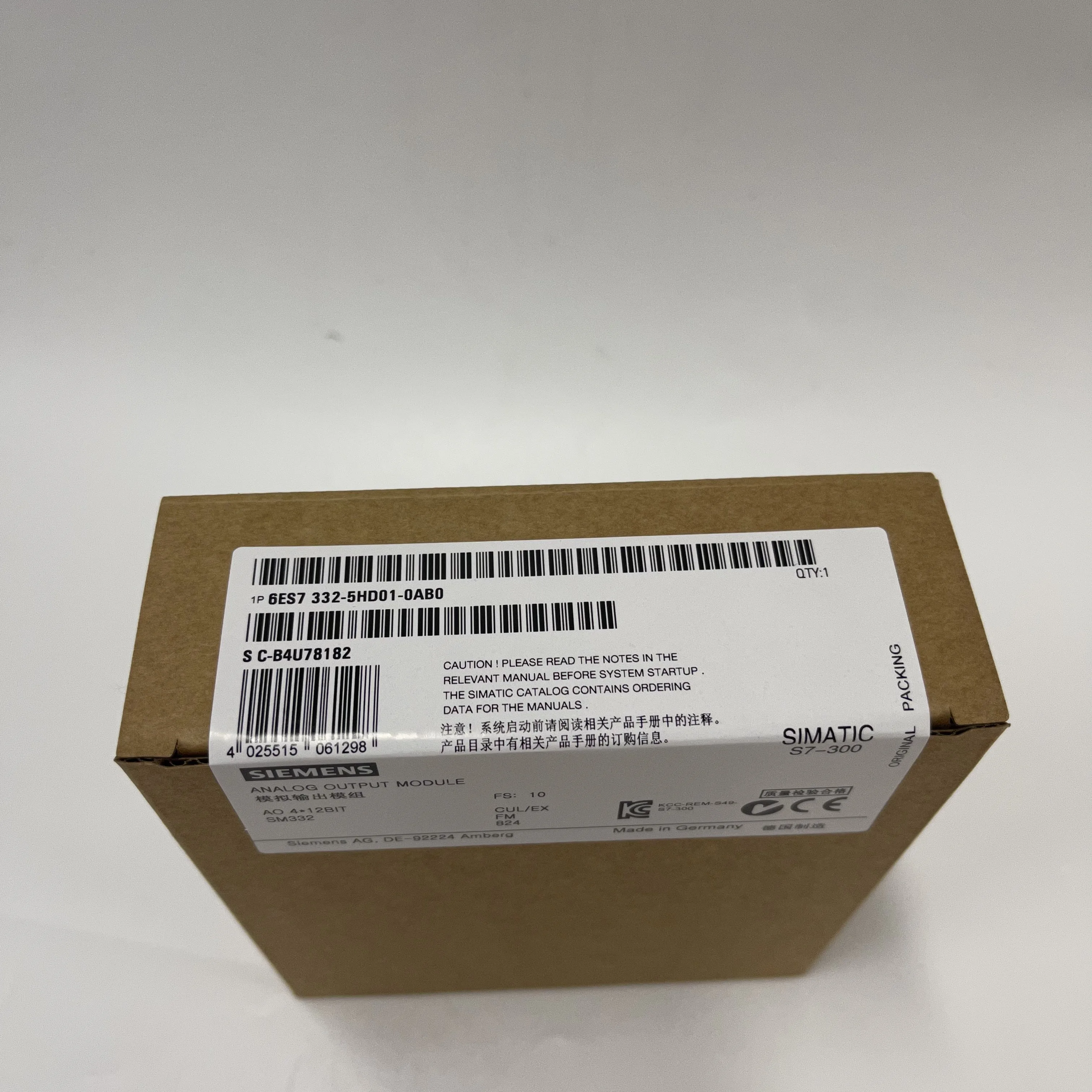 Siemens SIMATIC S7-300 Analog Output Module 6ES7332-5HD01-0AB0