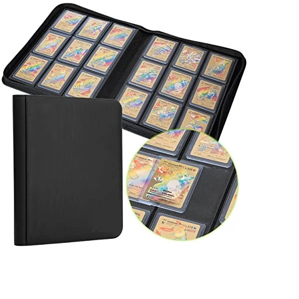 Customizable 9-Pocket Card Binder Portable PU Leather Trading Card Holder  for Toploader Collection Album for Business Card| Alibaba.com