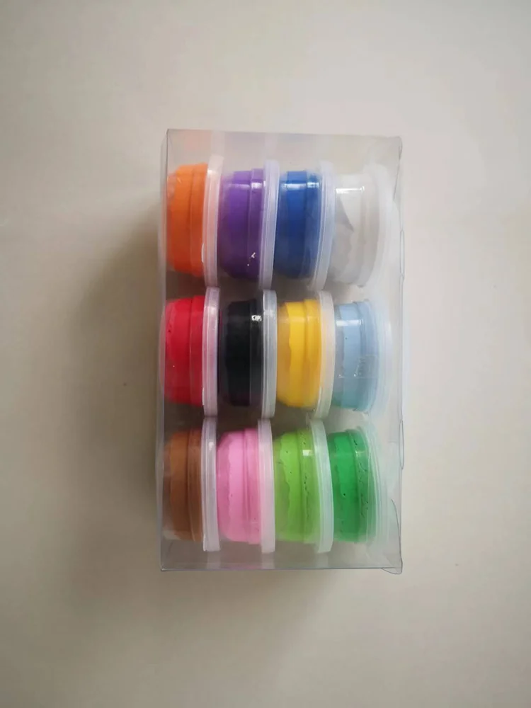 12 видов цветов экологически чистые нетоксичные мягкие суперлегкая глина набор с коробка из