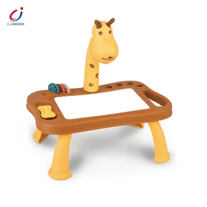 Chengji Giraffe Drawing Board Children Cartoon Animal Education Led Projector Art Drawing Table Toys Kids Painting