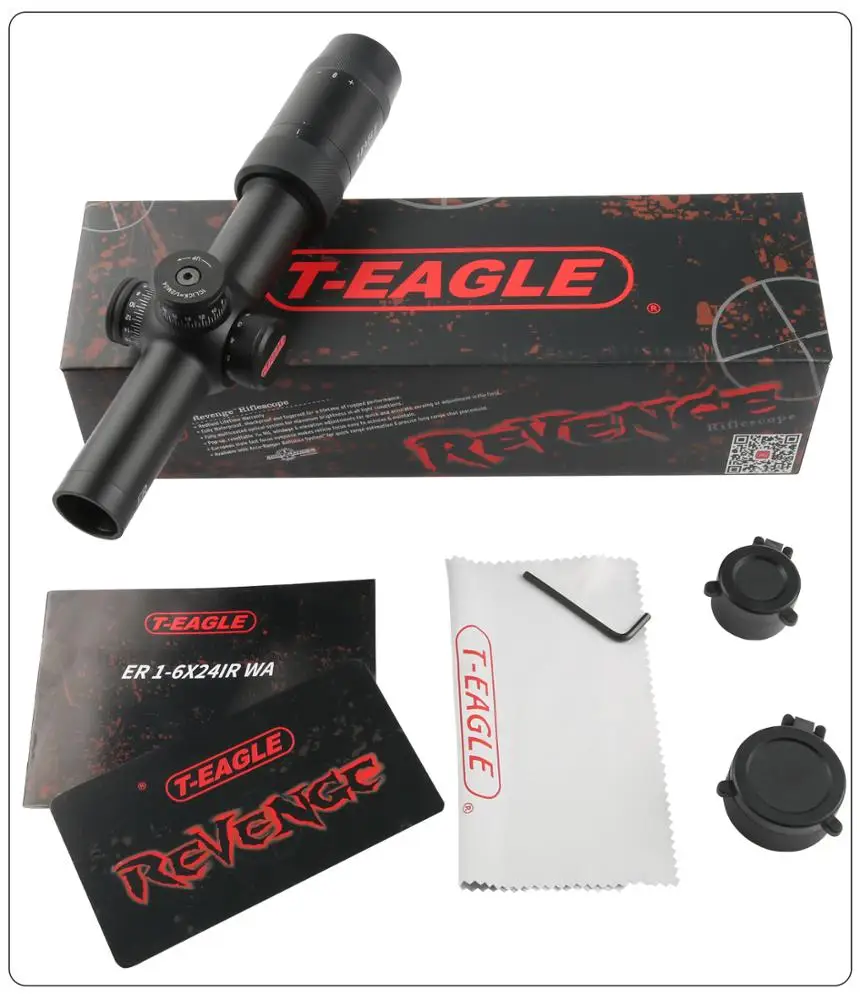 T-EAGLE ER 1-6X24IR Green Red Illuminated Fast aim tactical sniper optical sights for pcp airgun