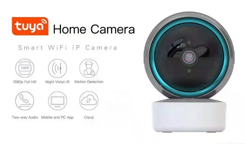 Hot Sales Tuya APP Wireless Smart Home Camera 1080P 2MP HD Wifi Baby Monitor CCTV Camera Motion Detection Two-way Audio