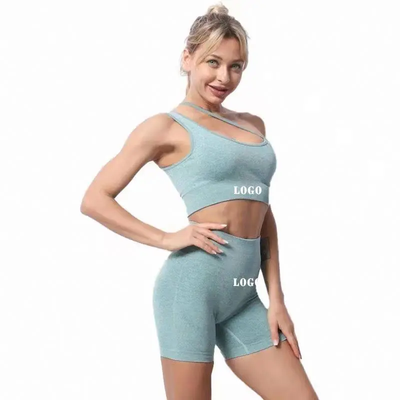 Palestra Donna Reggiseno Sportivo Pantaloni Sportivi Senza Cuciture Canotta  2 Pezzi Abbigliamento Allenamento Abbigliamento Sportivo Tuta Tee T Pantaloncini  Da Ginnastica Set - Buy Pantaloncini Set Gymwear Sport Insieme Del  Reggiseno,Palestra Pantaloncini