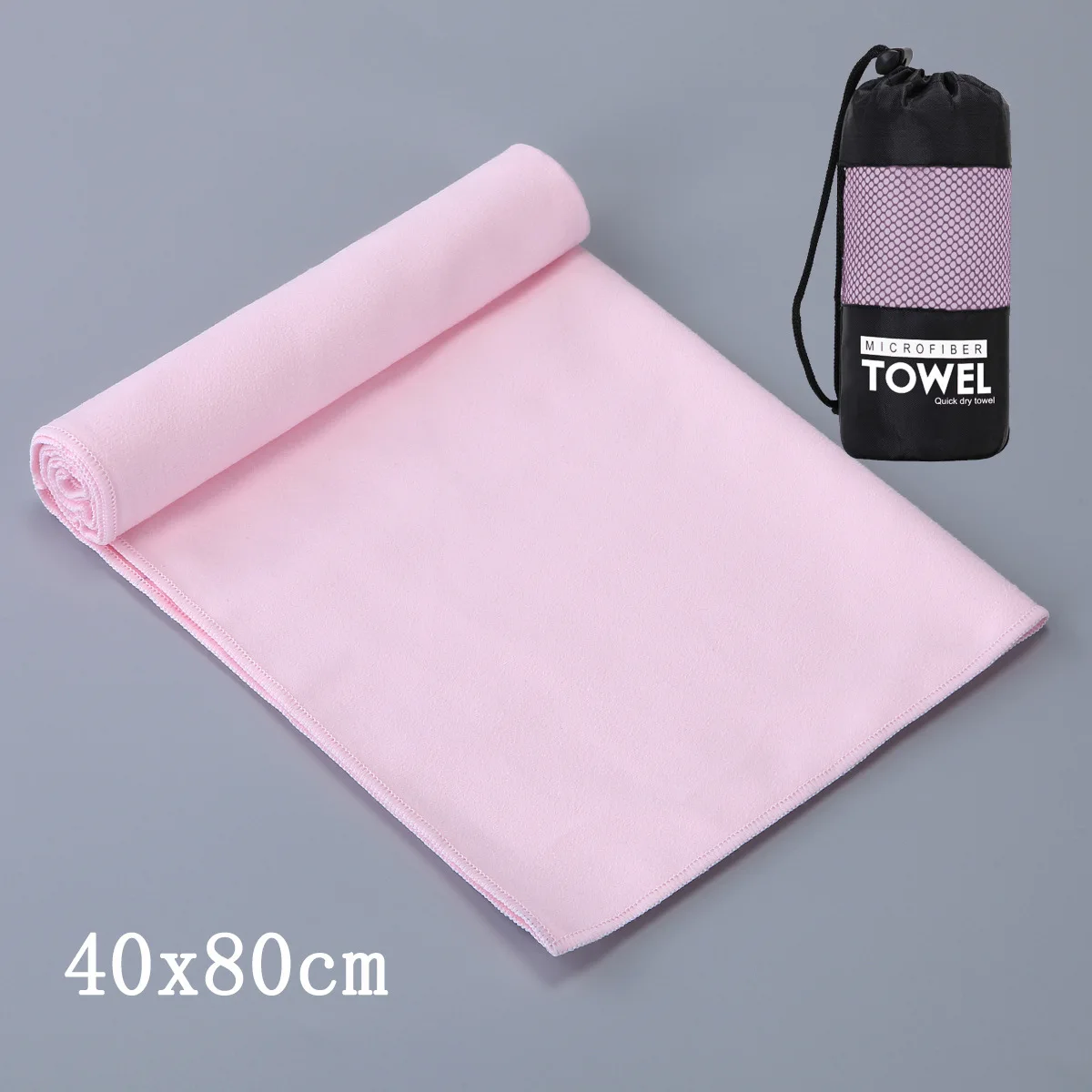 Atacado 40*80cm Mais Cores Toalha Esportiva de Microfibra com Bolsa Toalha de Academia de Microfibra Toalha de Microfibra