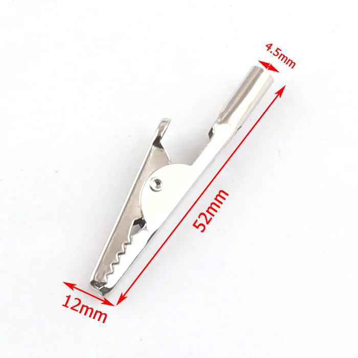 Фабричная поставка серебристого металла защищенный зажим «крокодил» Крокодил Зажимы батарея