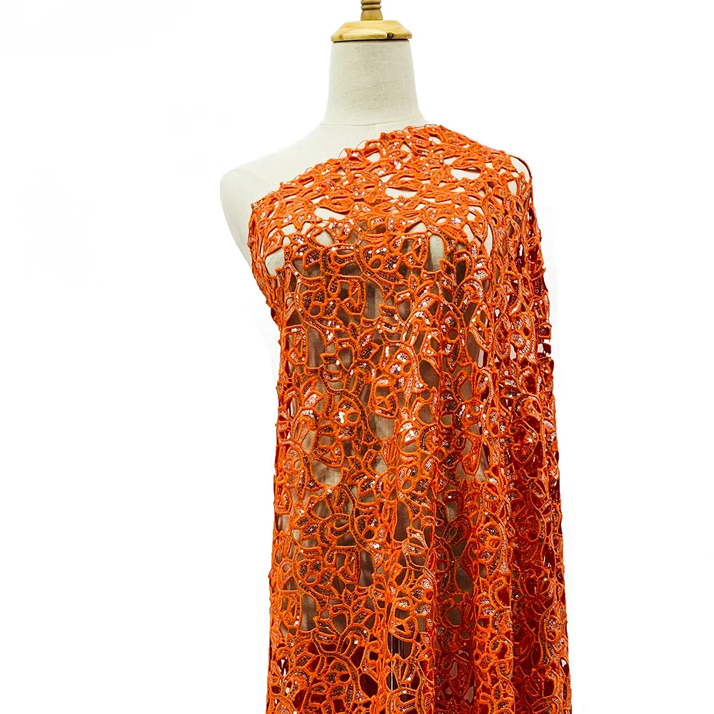 Французская кружевная ткань Роскошная с блестками вышивка бисером кружево тюль блестки