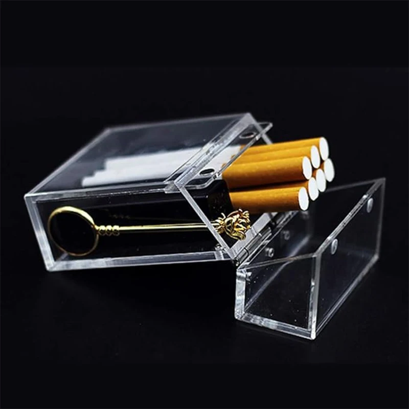Portable Acrylic Cigarette Case Clear Acrylic Cigarette Box with Magnetic  Flip Top Portable Cigarette Dispenser Storage Box| Alibaba.com