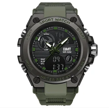 plastic men original fashion waterproof army tactical military analog movement wrist digital watch