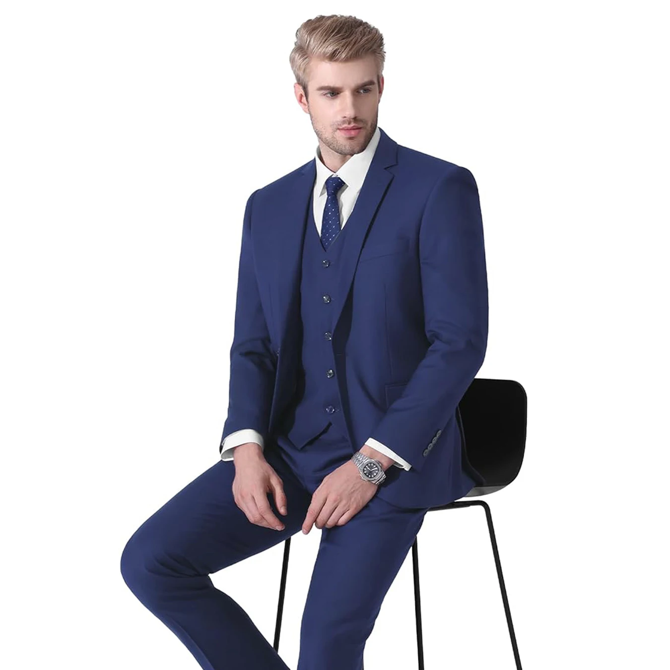 Men's 3-Piece Suit Set - Stylish & Functional Business Wear