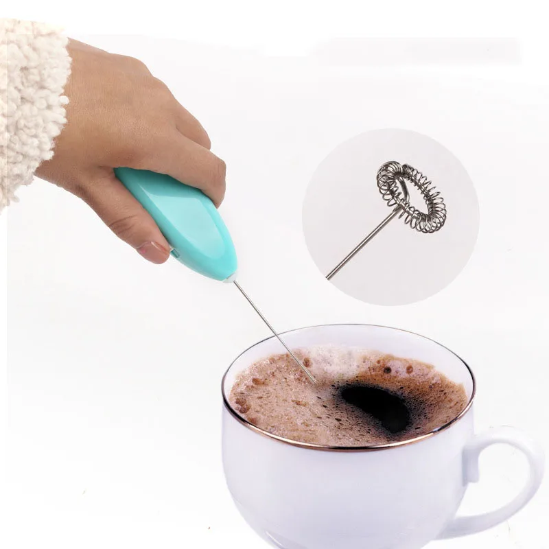 Mini Electric Battery Powered Whisk Milk Coffee Mixer Stirrer Frother Egg  Set UK