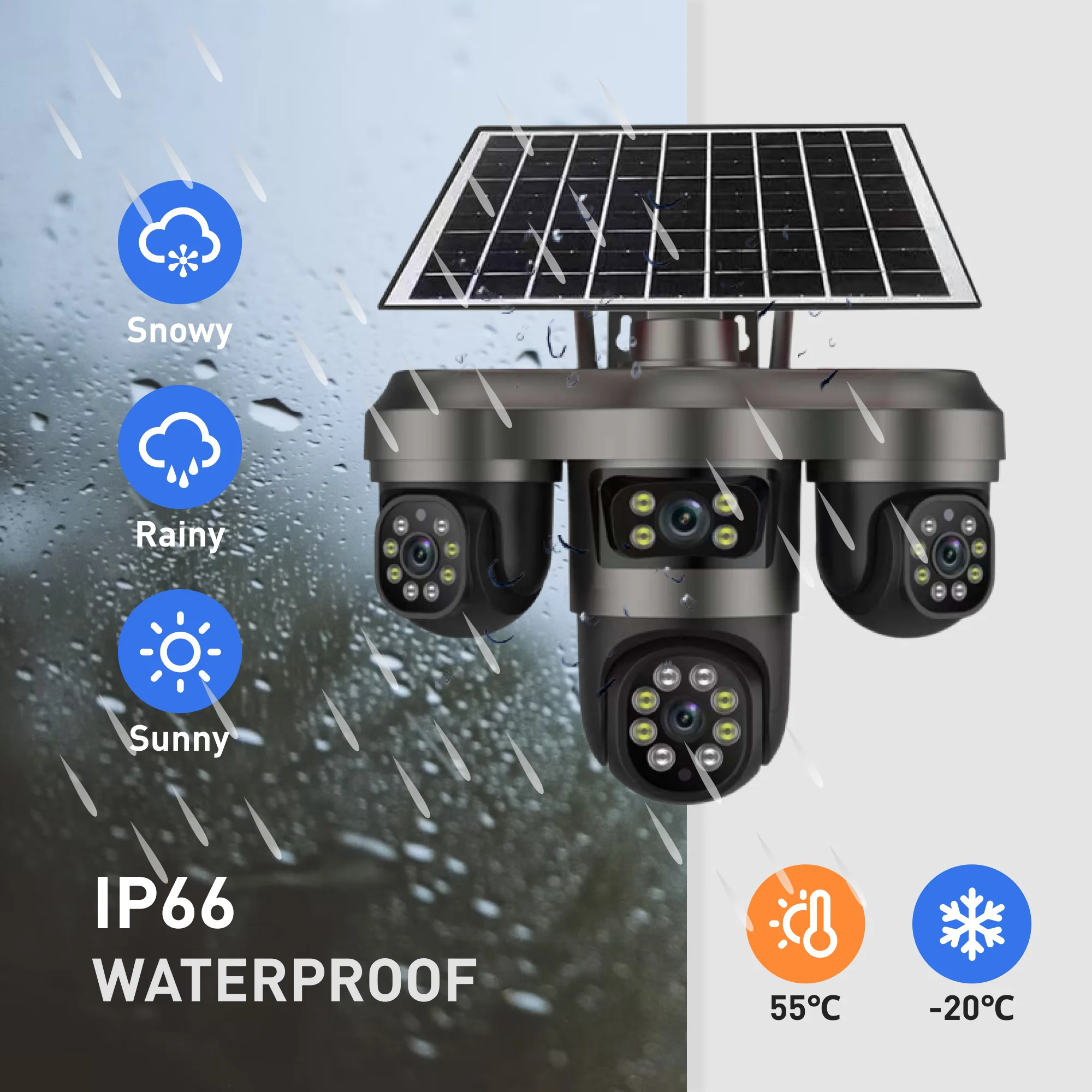 Waterproof security camera for outdoors