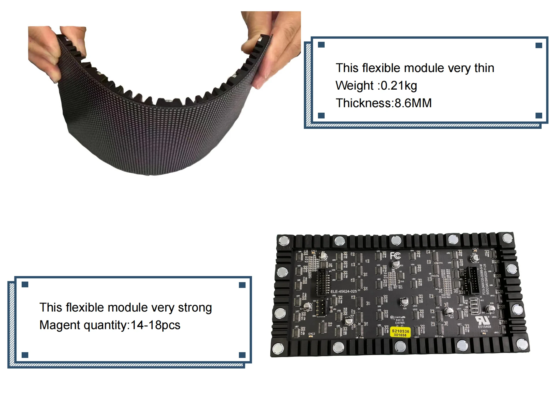 Customizable P1.8 Soft Flexible LED Module 4K SMD Display for Indoor ...