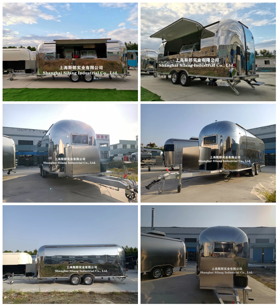 Pizza Trailer Vintage Mobile Kitchen Restaurant Hot Dog Vending Cart Beer Bar Airstream Food Truck manufacture