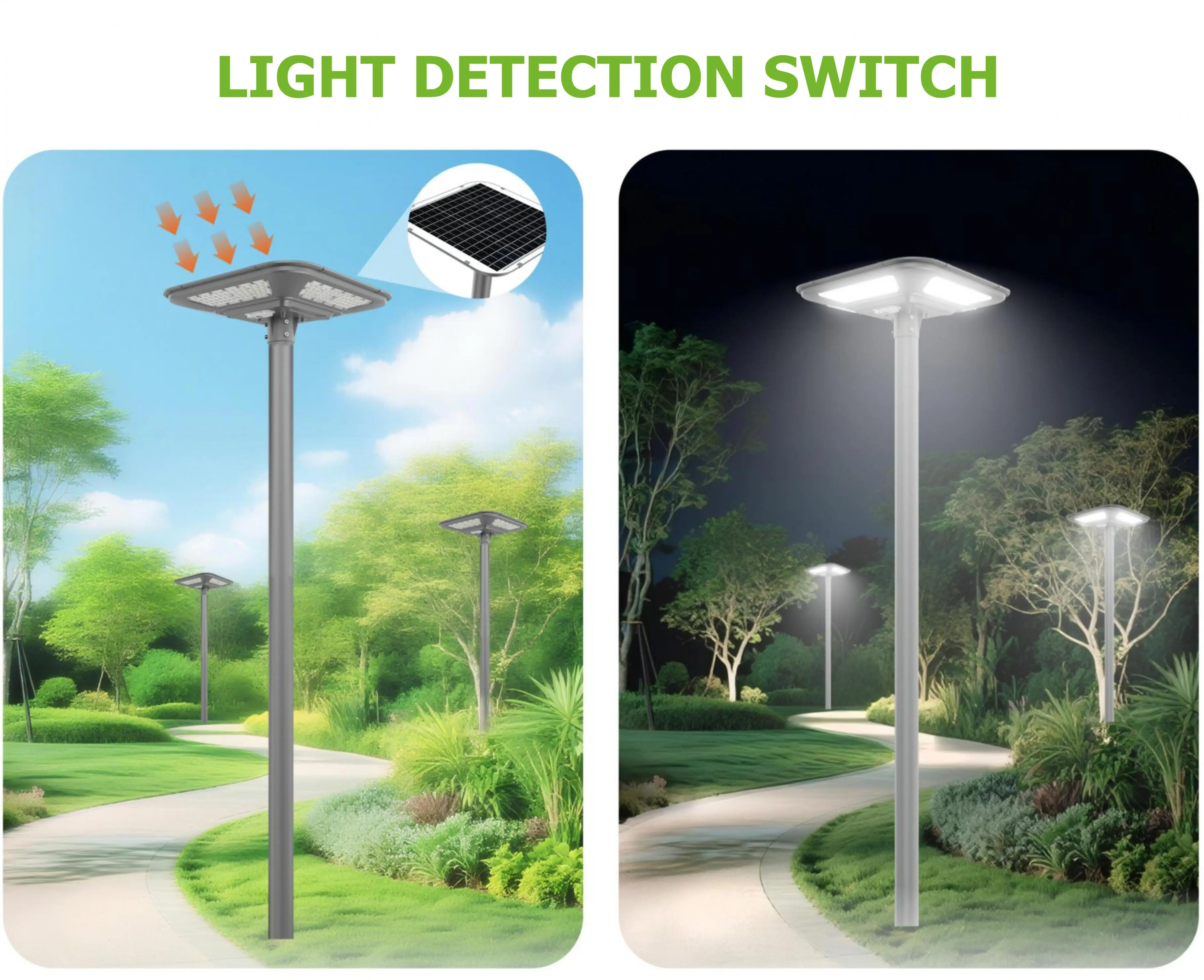 Outdoor IP66 Street Lamp Lawn Patio Yard Walkway Landscape Waterproof With Remote Control 1