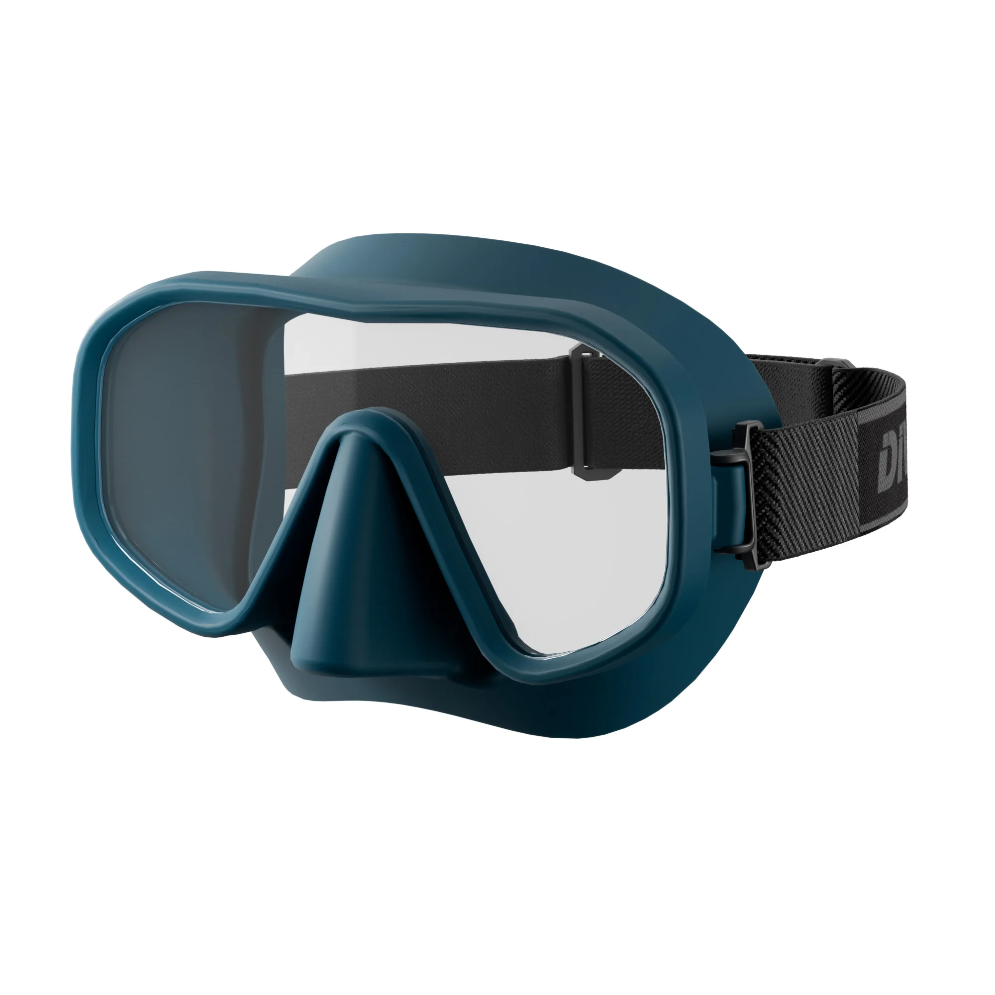 Silicone One Lens Snorkeling Scuba Diving Mask With Tempered Glass Mirrored Coated Lens Low Volume Design Waterproof_voghion.com
