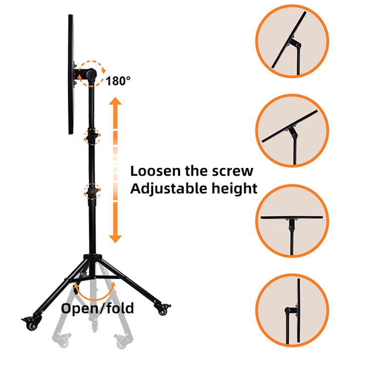 Fotopro Universal Adjustable Portable 180 Degrees Rotation Holder Projector Laptop Tablet Computer Tripod Stand