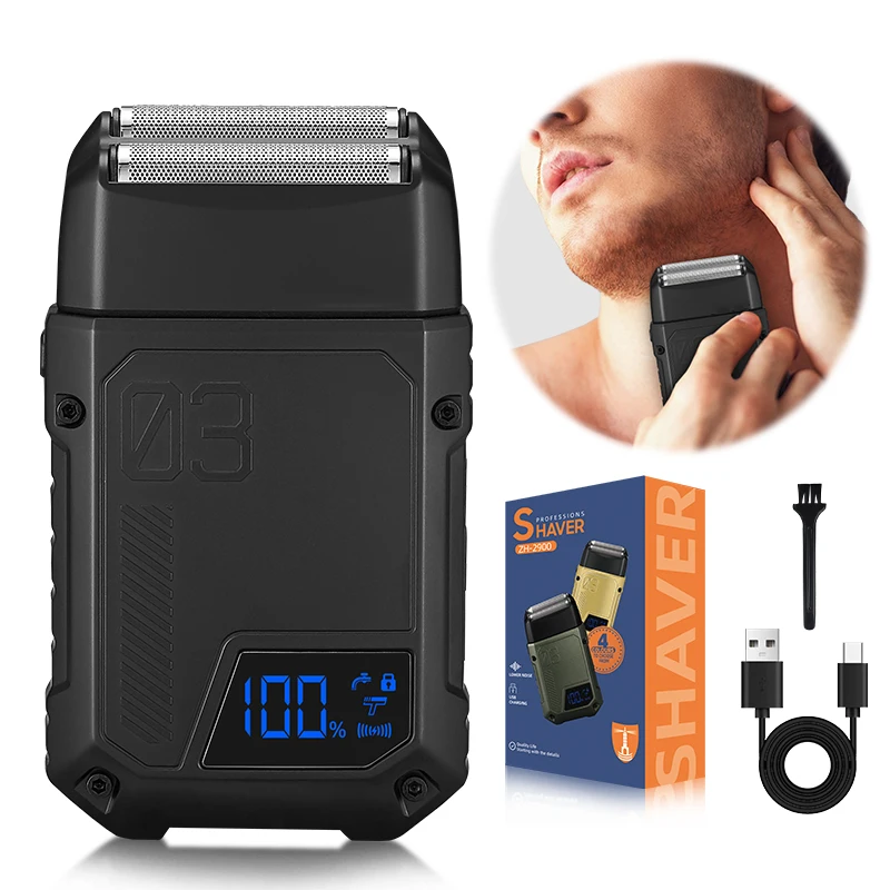 Dual Blade USB Charging Electric Shaver Full Body Water Washing Model for Whitening Optical Head for Household and RV Use