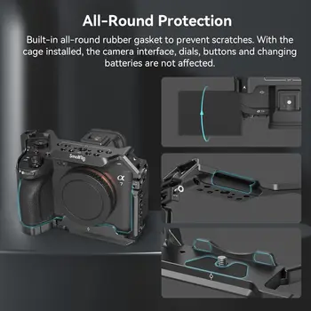 SmallRig Full Camera Cage for Sony A7RV/A7IV / A7RIV/Alpha 7 S III/Alpha 1-3667B detail image