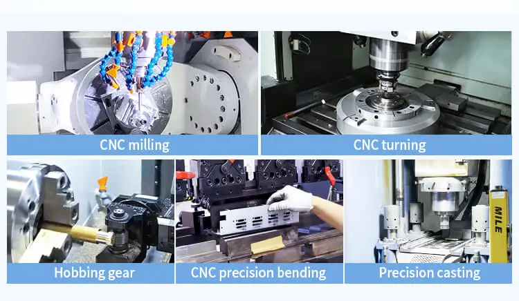 5 axis mechanical component aluminium CNC milling process machined parts  CNC machining parts factory