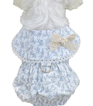 Hot Sale Summer Floral Fairy Dress for Small Dogs Pet Costumer Outfits for Puppy Best Pet Clothes