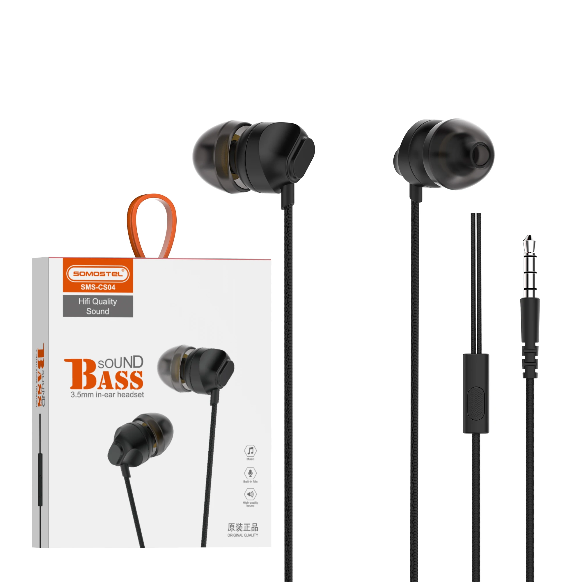 TIMIFIS 3.5mm HIFI Super Bass Headset In-Ear Earphone Stereo Earbuds Headphone Wired Mic Gift
