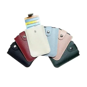 Factory-Price Slim Business Wallet UV Pull-Out ID Card Holder Thin Slot for Business Cards Coin Pouch Case for Bank Credit Gift