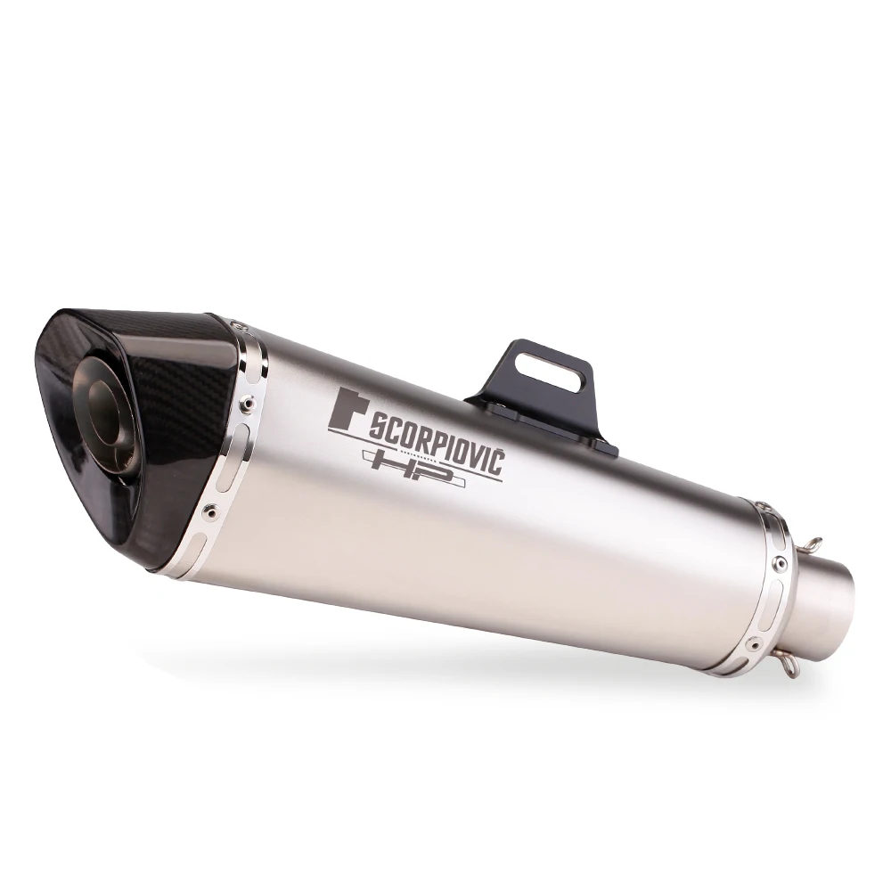 51MM Universal Carbon Fiber Stainless Steel Motorcycle Exhaust
