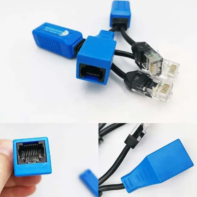 Rj45 Cable Combiner Splitter Sharing Kit For Poe Security