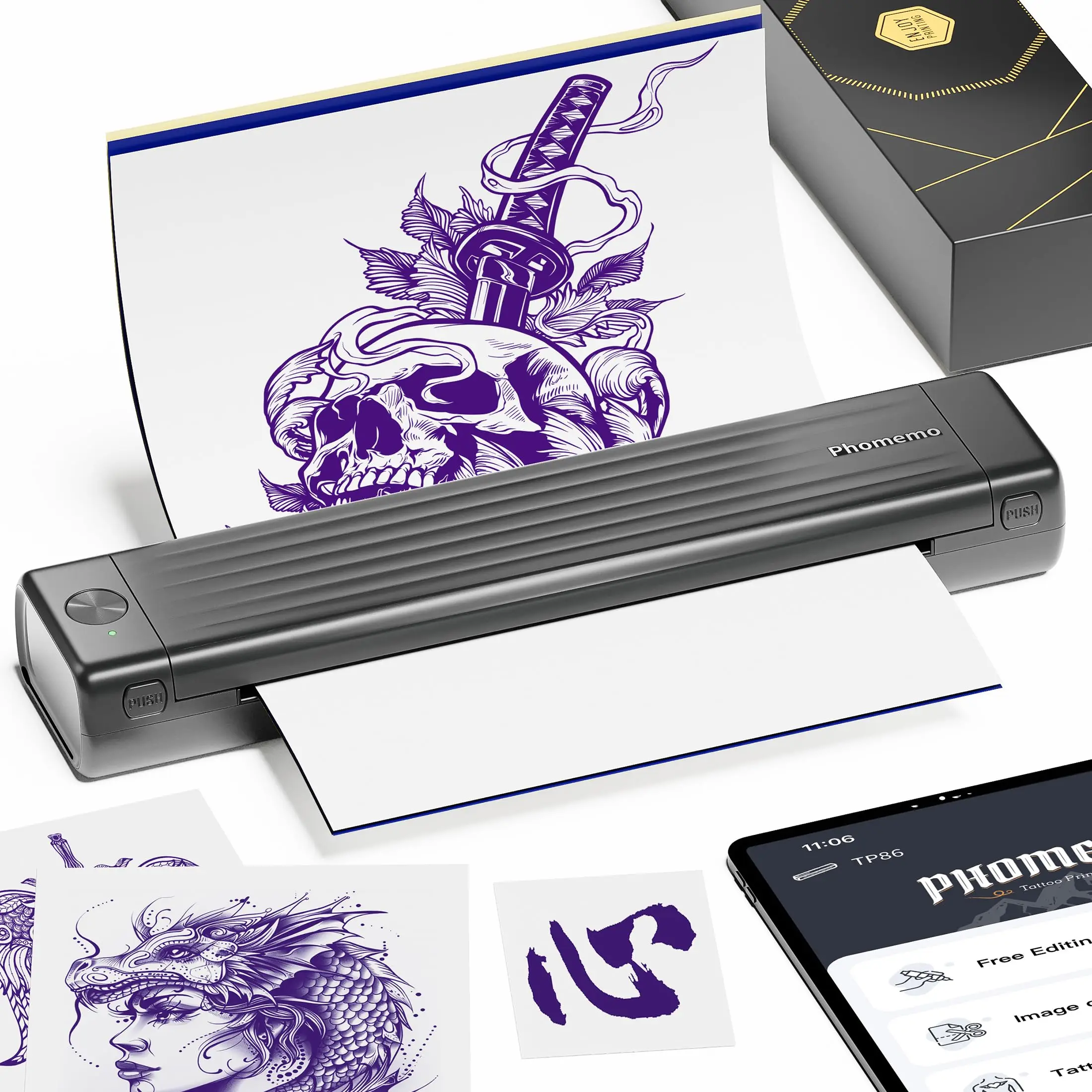 TP86 Tattoo Stencil Printer - Fast, Portable, and Accurate