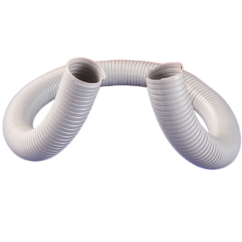 PVC Semi-Rigid Interlocked Flex Ducting Hose Plastic Tubes That Maintain Shape and Rigid Bend Interlocked Plastic Tubes