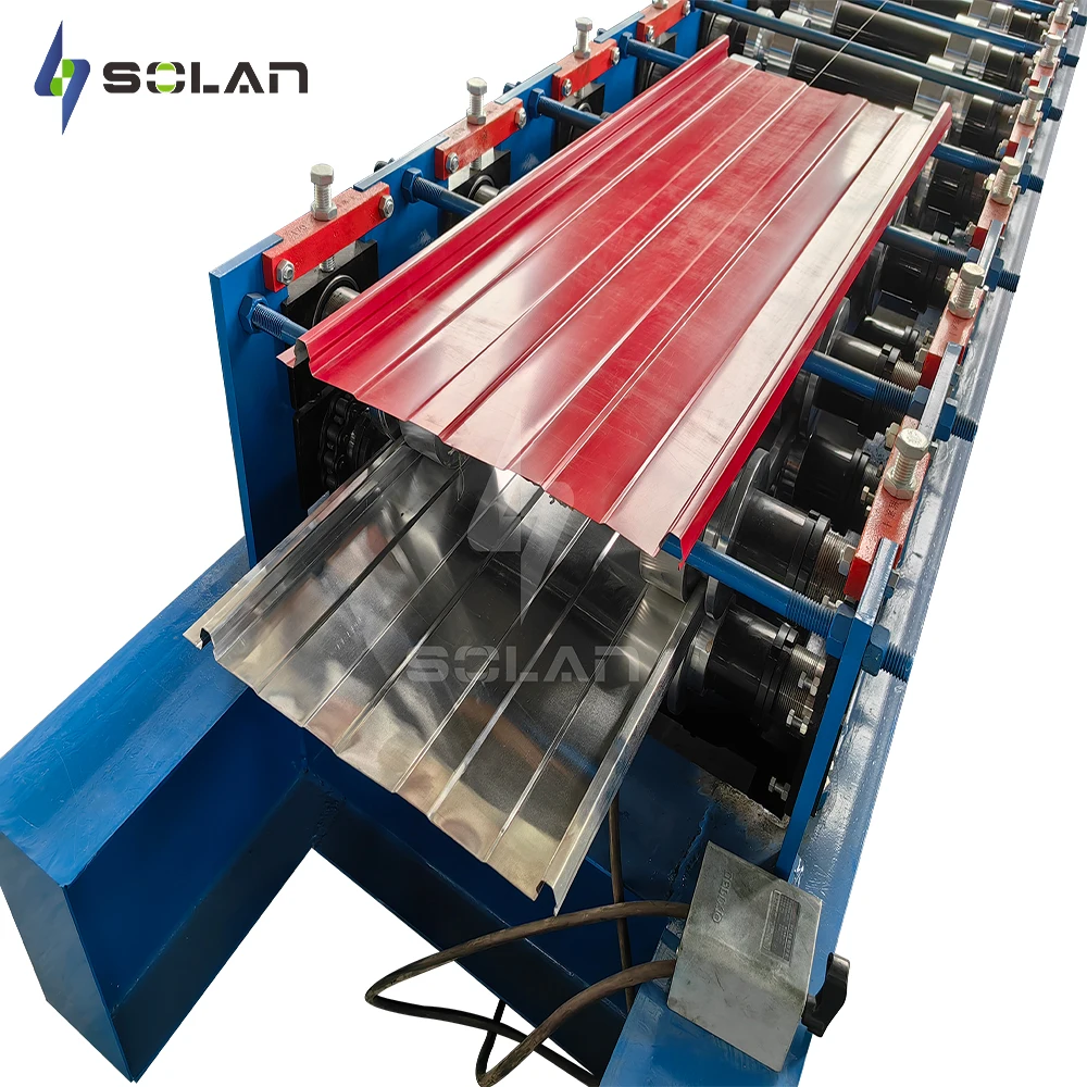 Construction Aluminum Roof Standing Seam Roll Forming Machine For Sale