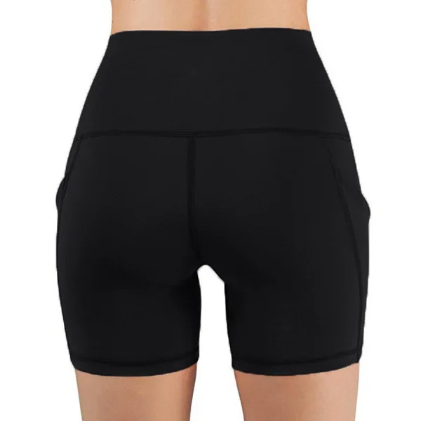 Wholesale High Waist Yoga Shorts With Pockets Plus Size Fitness Workout ...