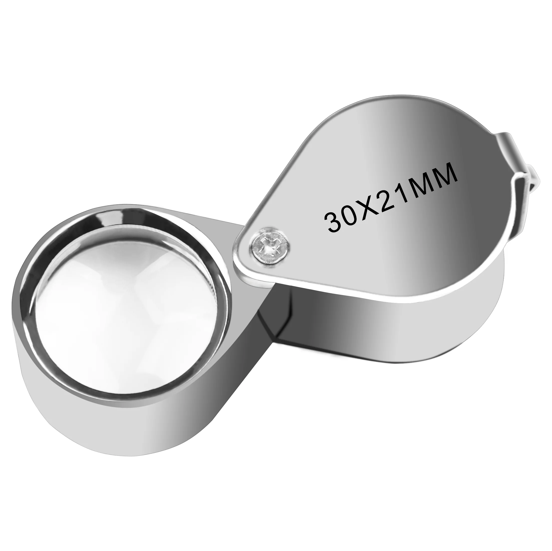Portable Aluminum Glass Mini Magnifying Glass 20x /10x/ 30x Small