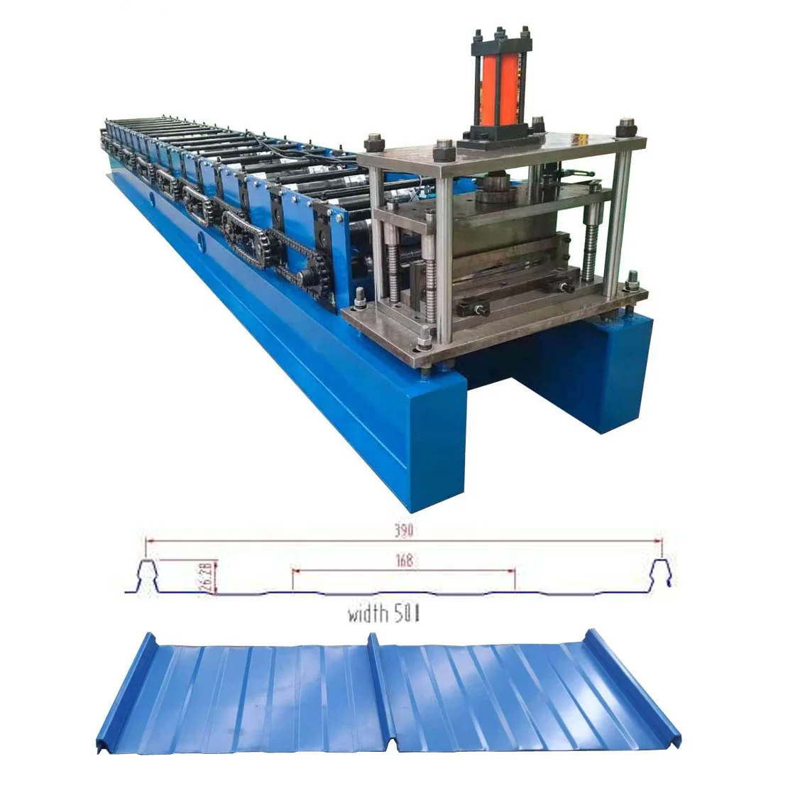 15'' Snap Loc Standing Seam Metal Roofing Machine Used On Both Commercial And Residential