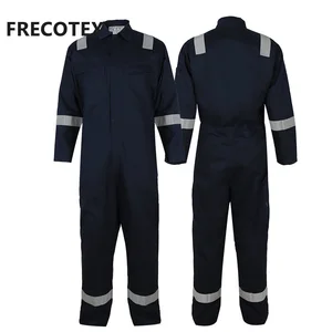Wholesale Men Safety Fire Retardant Coverall Industrial Workwear Mechanics Oil Resistant Fireproof Working FR Coveralls
