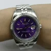 Silver Case+Purple Dial