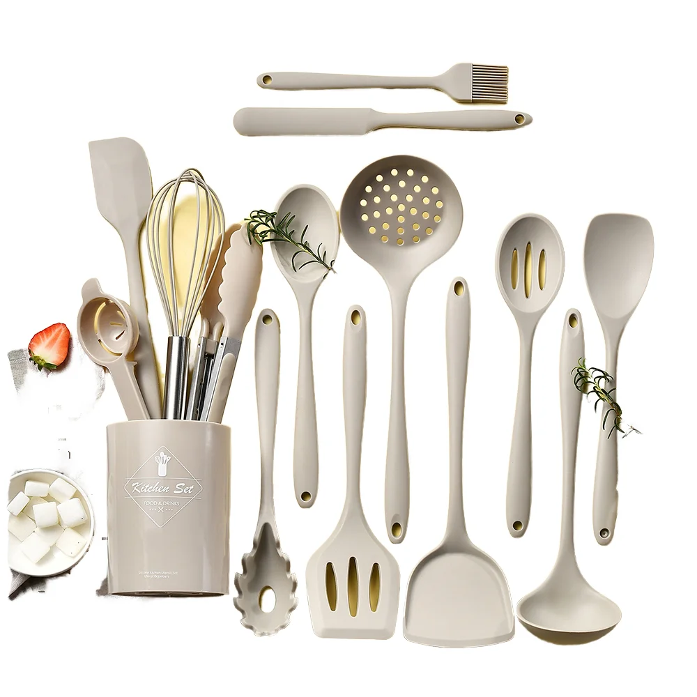 BPA Free 12-Piece Silicone Kitchen Utensils Set Red Color Dishwasher & Microwave Safe Oven & Stove Ready Freezer Safe