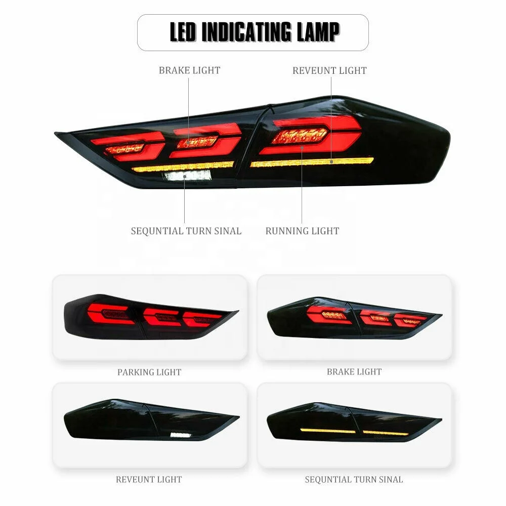 HCmotion Factory Animation DRL Avante Back Rear Lamps 2016 2017 2018 LED Tail Light for Hyundai Elantra