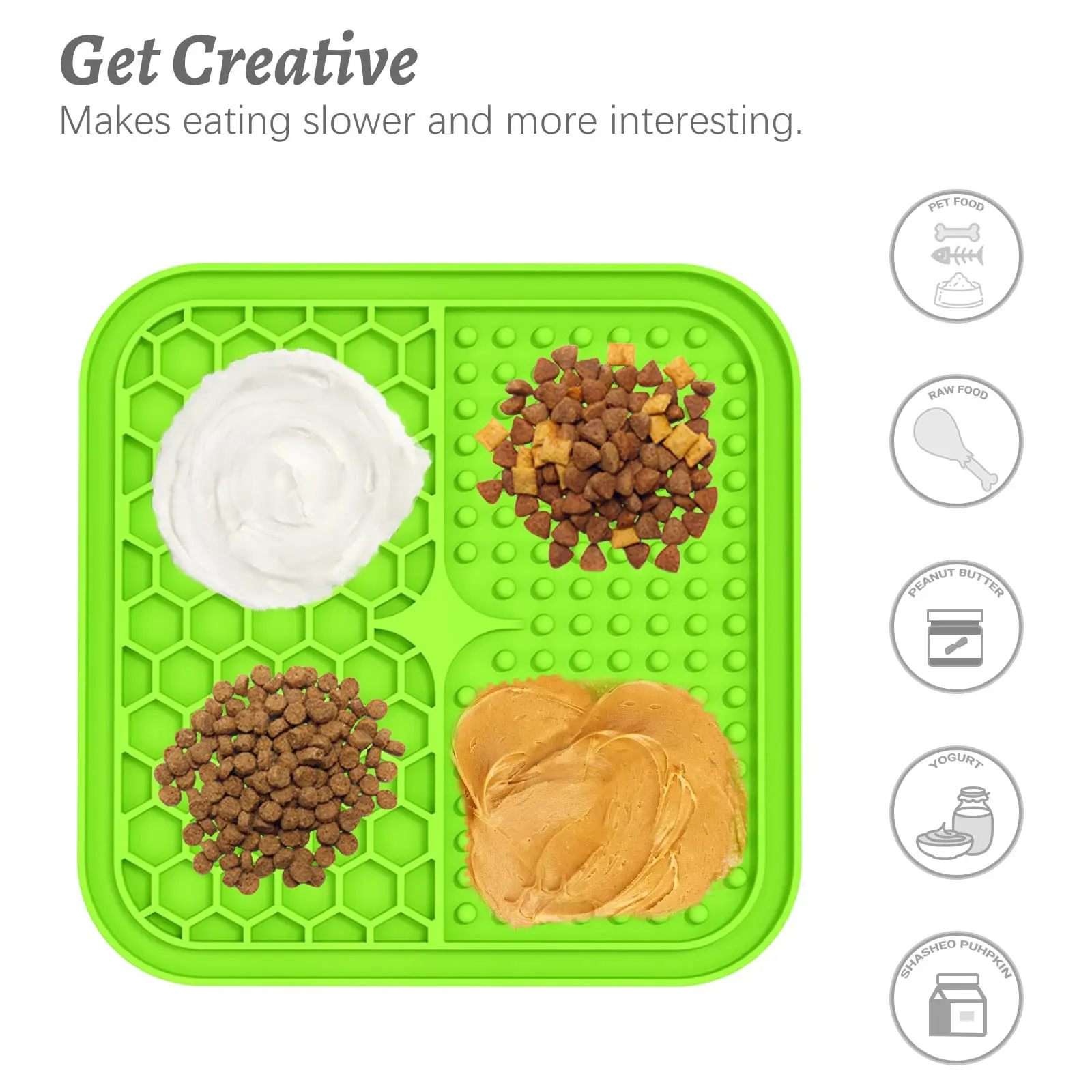 7inch Dog Lick Mats Dogs Pets Licking Mat Pad For Silicone Treat Pet