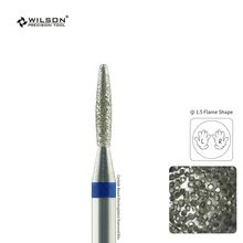 1.5mm Flame Shape Bits Diamond Bits Best-sale Nail Beauty Tool for Quickly Smoothing the Cuticle Area Popular Diamond Nail Bits