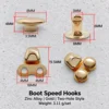 Gold Double-Rivet Boot Lace Hook