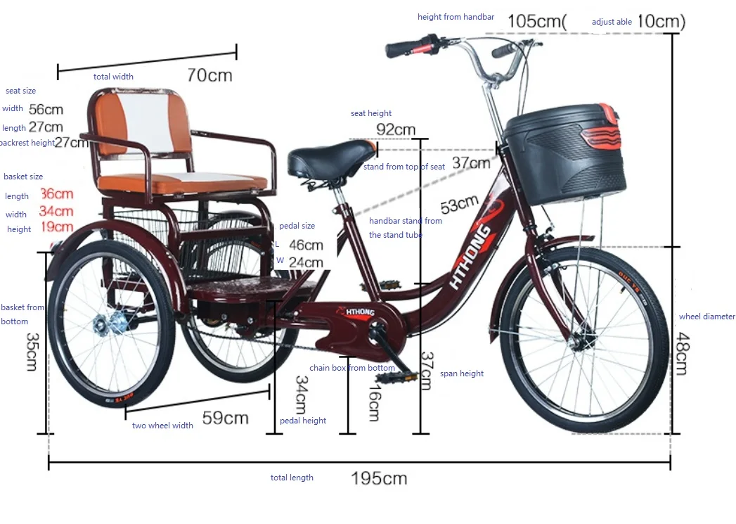 Good Quality 3 Wheel Adult Tricycle with 16-Inch Wheels | Comfortable Folding Bicycle for Adults, Easy to Install Good Quality 3 Wheel Adult Tricycle with 16-Inch Wheels | Comfortable Folding Bicycle for Adults, Easy to Install